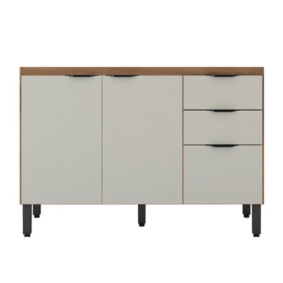 Balcão de Cozinha para Pia 120cm Sophia Amêndola/Nude Prime Tx - Pnr Móveis