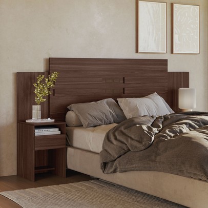 Cabeceira Casal Manila 2 Gavetas Café Touch - Pnr Móveis