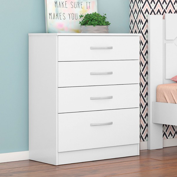 Cômoda Estelí 4 Gavetas Branco - Pnr Móveis