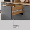 Cozinha Compacta Pitanga 10 Portas 2 Gavetas Amêndola Touch/Grafito Prime Tx - Pnr Móveis