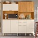 Cozinha Compacta Pomelo 7 Portas 2 Gavetas Cinamon/Off-White - Pnr Móveis