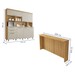 Cozinha Compacta Nobreza 7 Portas 2 Gavetas com Ilha Gourmet 100% Mdf Carvalho/Greige - Nesher