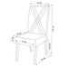 Mesa de Jantar 4 Lugares Madeline com Vidro Ripado Mel/Bege/Off White - Viero Móveis
