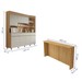 Cozinha Compacta Realeza 6 Portas 3 Gavetas com Ilha Gourmet 100% Mdf Carvalho/Greige - Nesher