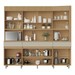 Cozinha Compacta Realeza 6 Portas 3 Gavetas com Ilha Gourmet 100% Mdf Carvalho/Greige - Nesher
