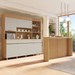 Cozinha Compacta Realeza 6 Portas 3 Gavetas com Ilha Gourmet 100% Mdf Carvalho/Greige - Nesher