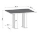 Mesa de Jantar 6 Lugares Platina com Vidro Ripado Mel/Cinza/Grafite - Viero Móveis