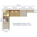 Cozinha Completa Consessa 8 Portas 1 Gaveta com Vidro e Relógio 100% Mdf  Carvalho/Greige - Nesher