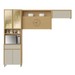 Cozinha Compacta Condessa 6 Portas 1 Gaveta com Vidro e Relógio 100% Mdf Carvalho/Greige - Nesher