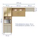 Cozinha Compacta Condessa 6 Portas 1 Gaveta com Vidro e Relógio 100% Mdf Carvalho/Greige - Nesher