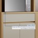 Cozinha Compacta Condessa 6 Portas 1 Gaveta com Vidro e Relógio 100% Mdf Carvalho/Greige - Nesher