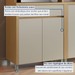 Cozinha Compacta Condessa 6 Portas 1 Gaveta com Vidro e Relógio 100% Mdf Carvalho/Greige - Nesher