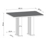 Mesa de Jantar 8 Lugares Exclusive com Vidro Ripado Mel/Terracota/Off White - Viero Móveis