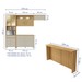 Cozinha Compacta Condessa 8 Portas 1 Gaveta com Vidro e Relógio e Ilha Gourmet 100% Mdf Carvalho/Greige - Nesher