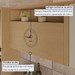 Cozinha Compacta Condessa 8 Portas 1 Gaveta com Vidro e Relógio e Ilha Gourmet 100% Mdf Carvalho/Greige - Nesher