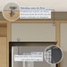 Cozinha Compacta Condessa 8 Portas 1 Gaveta com Vidro e Relógio e Ilha Gourmet 100% Mdf Carvalho/Greige - Nesher