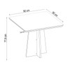 Mesa de Jantar 4 Lugares Venice com Vidro Mel/Cinza/Grafite - Viero Móveis