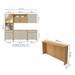 Cozinha Completa Condessa 11 Portas 2 Gavetas com Ilha Gourmet e Relógio 100% Mdf Carvalho/Greige - Nesher