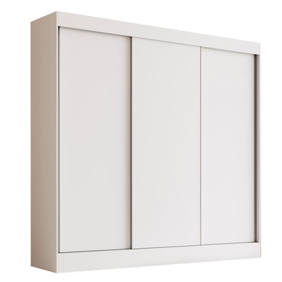 Guarda-Roupa Casal Michigan 3 Portas 4 Gavetas 100% Mdf Branco - Doripel Móveis