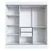 Guarda-Roupa Casal Londres 3 Portas 2 Gavetas com Espelho 100% Mdf Branco - Doripel Móveis