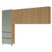 Cozinha Completa Rainha 5 Portas 2 Gavetas 100% Mdf Verde/Nature Rainha - Nesher