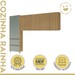 Cozinha Completa Rainha 5 Portas 2 Gavetas 100% Mdf Verde/Nature Rainha - Nesher