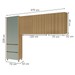 Cozinha Completa Rainha 5 Portas 2 Gavetas 100% Mdf Verde/Nature Rainha - Nesher