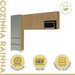 Cozinha Compacta Rainha 5 Portas 2 Gavetas Verde/Nature - Nesher
