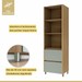 Cozinha Compacta Rainha 5 Portas 2 Gavetas Verde/Nature - Nesher