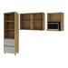 Cozinha Compacta Rainha 5 Portas 2 Gavetas Verde/Nature - Nesher