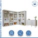 Quarto Infantil Conjunto Closet com Cômoda Valentina 1 Porta 4 Gavetas Branco Aurora - Minastex