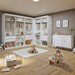 Quarto Infantil Conjunto Closet com Cômoda Valentina 1 Porta 4 Gavetas Branco Aurora - Minastex