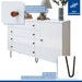 Quarto Infantil Conjunto Closet com Cômoda Valentina 1 Porta 4 Gavetas Branco Aurora - Minastex