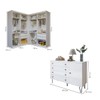 Quarto Infantil Completo Seraphina 1 Porta 8 Gavetas Branco Aurora - Minastex