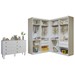 Quarto Infantil Completo Seraphina 1 Porta 8 Gavetas Branco Aurora - Minastex