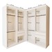 Quarto Infantil Completo Seraphina 1 Porta 8 Gavetas Branco Aurora - Minastex