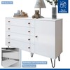 Quarto Infantil Completo Seraphina 1 Porta 8 Gavetas Branco Aurora - Minastex