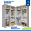 Quarto Infantil Completo Seraphina 1 Porta 8 Gavetas Branco Aurora - Minastex