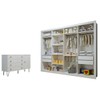 Quarto Infantil Completo Dani 1 Porta 8 Gavetas Branco Aurora - Minastex
