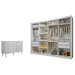 Quarto Infantil Completo Dani 1 Porta 8 Gavetas Branco Aurora - Minastex