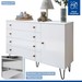 Quarto Infantil Completo Dani 1 Porta 8 Gavetas Branco Aurora - Minastex