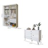 Quarto Infantil Completo Marisol 1 Porta 6 Gavetas Branco Aurora - Minastex
