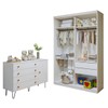 Quarto Infantil Completo Marisol 1 Porta 6 Gavetas Branco Aurora - Minastex