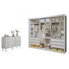 Quarto Infantil Completo Amara 1 Porta 10 Gavetas Branco Aurora - Minastex