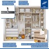 Quarto Infantil Completo Amara 1 Porta 10 Gavetas Branco Aurora - Minastex