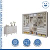 Quarto Infantil Completo Amara 1 Porta 10 Gavetas Branco Aurora - Minastex