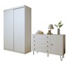Quarto Infantil Completo Elara 3 Portas 6 Gavetas Branco Aurora - Minastex