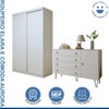 Quarto Infantil Completo Elara 3 Portas 6 Gavetas Branco Aurora - Minastex