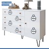 Quarto Infantil Completo Elara 3 Portas 6 Gavetas Branco Aurora - Minastex