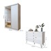 Quarto Infantil Completo Arabella 3 Portas 6 Gavetas com Espelho Branco Aurora - Minastex